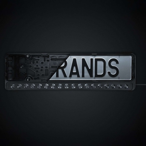 [5809445] Nuuk E-Line Black License Plate Holder LED Bar 20"