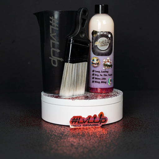 [50310004] LvLup - Tireshine 250ml - Red Glitter Edition