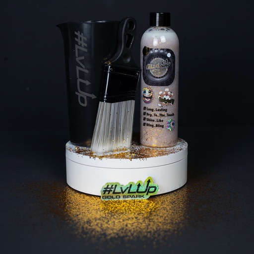 [50310007] LvLup - Tireshine 250ml - Gold Glitter Edition