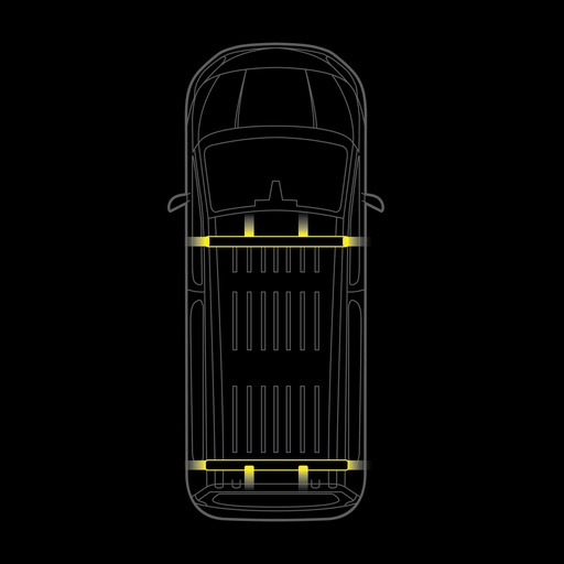 [5RRS5250244] Cruise Light C-rack - KIA PV5 - 2 Racks / 4 Endcaps / 4 Warning Lights
