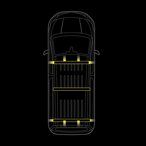 [5RRS5250344] Cruise Light C-rack - KIA PV5 - 3 Racks / 4 Endcaps / 4 Warning Lights
