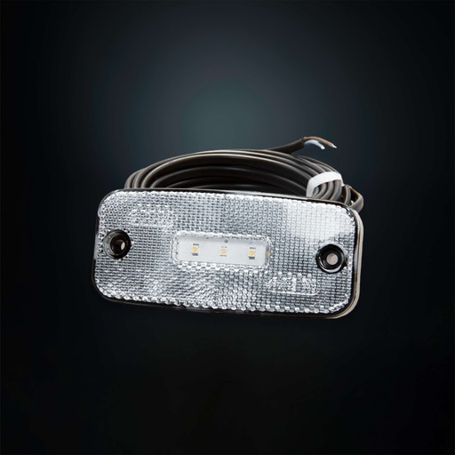 [2607810132-10] LED Side Marker Light 12-24V + 10m Cable - White