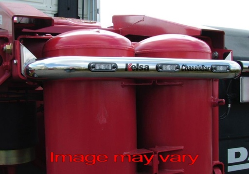 [82DCS03] Stainless Steel ChassisBar for DAF 6x2 Midlift Models with Vertical Air Tanks