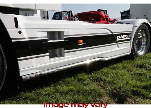 [DSA107] Aluminum SideBars for DAF XF106 Facelift | Wheelbase 3800mm | 5 Amber LEDs