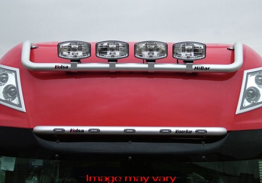 [82DVA01/W] Aluminum VisorBar for DAF XF105/XF106 Super Space Cab | 5 White LEDs