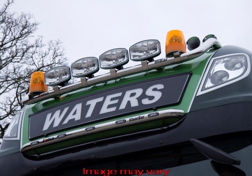 [DVS01/W] Stainless Steel VisorBar for DAF XF105/106 Super Space Cab | 5 White LEDs