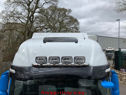 [82IVS21/W] Stainless Steel VisorBar for Iveco S-Way AS | Narrow Model with 5 White LEDs