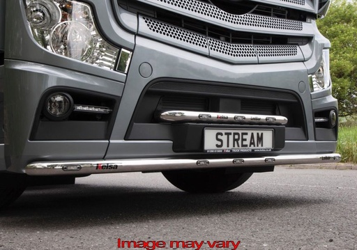 [82MBLEDS13/A] Stainless Steel LedBar for Mercedes Actros MP4 & MP5 | 3 Amber LEDs