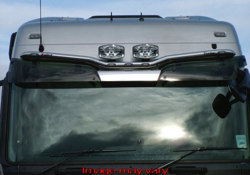 [82MBVS08/W] Stainless Steel VisorBar for Mercedes Actros MP3 Mega Space | 5 White LEDs