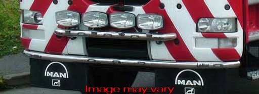 [82MLS03/A] LoBar Stainless Steel for MAN TGS Euro 5 with Construction Bumper | 5 Amber LEDs
