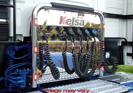 [VAS20/6] Stainless Steel AirBar for Volvo FH4 & FH4B | 6 Red LEDs