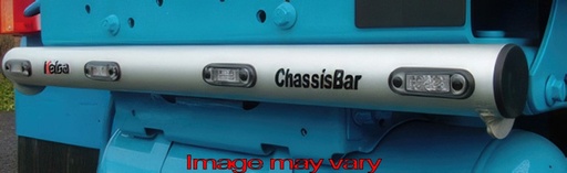 [82VCA03] ChassisBar Aluminum Volvo FH2/3/4 4x2 & 6x2 - Battery behind Chassis - 4 Red LED