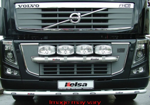 [82VLA02/W] Aluminum LoBar for Volvo FM/FH2&3 | 5 White & 2 Amber LEDs