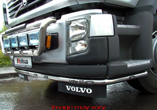 [82VLS03/A] Stainless Steel LoBar for Volvo FL 2007+ with Standard Bumper | 7 Amber LEDs