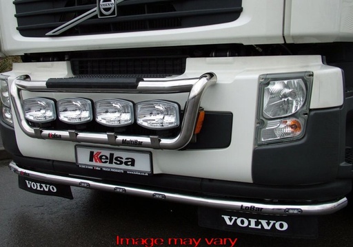 [82VLS05/A] Stainless Steel LoBar for Volvo FE 2007+ | 5 Amber LEDs