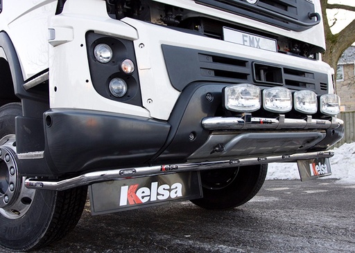 [82VLS08/W] Stainless Steel LoBar for Volvo FMX II | 5 White & 2 Amber LEDs