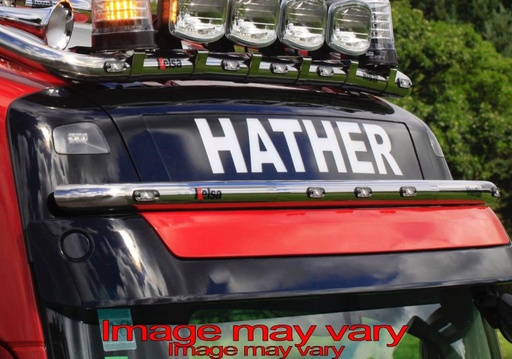 [82VVS20/A] Stainless Steel VisorBar for Volvo FH4 Globetrotter & XL | 5 Amber LEDs