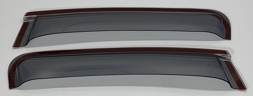 [43435472] Side Window Deflectors Short Model for Ford Transit Custom 2013+ | Tape Mounting