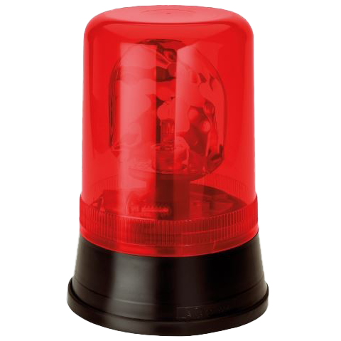 [4635595R] AEB "595" 24V rotating beacon - Red lens