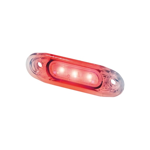 [5810024] 3-LED SLD Marker Light | Red with Clear Lens 12-24V