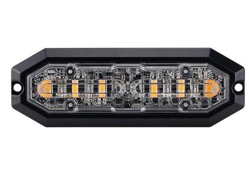 [5850130HP-A] 6-LED Strobe Light 12-24V Amber with Clear Lens
