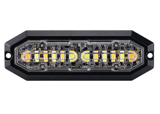 [5850135HP-A] 12-LED Strobe Light 12-24V Dual Color with Clear Lens