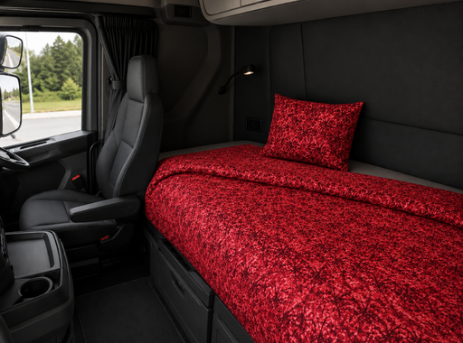 [44050070] Duvet Cover & Pillowcase - Danish Red Design