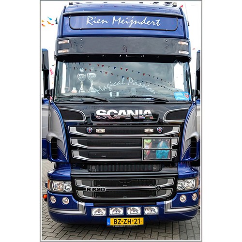 [7SC4RTL3AT] Sunvisor for Scania 4 Series Topline | Type 3A | 4 Lightholes
