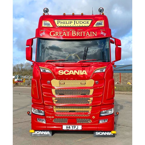 [7SCNG5ARBN5] Sunvisor for Scania NextGen | Round Bottom | 5 Lightholes