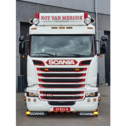 [7SCSH2DZL] Sunvisor for Scania Streamline 2013+ Highline | Type 2D | Smooth | 5 Lightholes