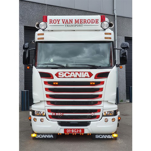 [7SCST3AZL] Sunvisor Scania Streamline - Type 3A - Topline - Shaved - 4 Lightholes