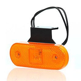 [5800196] LED Position Light with Reflector & E-Mark 12-24V - Amber