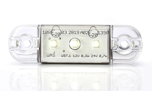[5800342-5] 3-LED Ultra Slim Position Light 9-36V - White + 5 Meter Cable