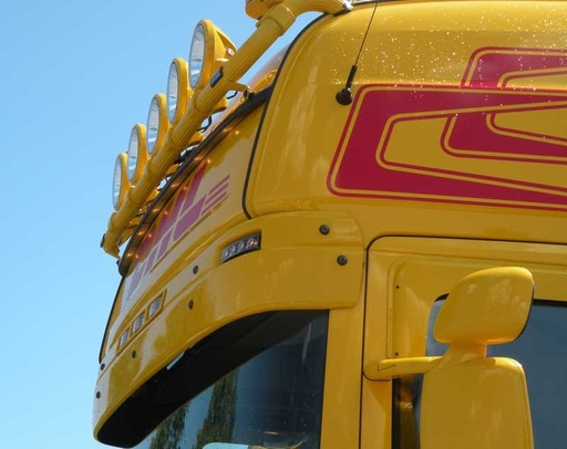 [75152872] Acrylic Screen for XL Sunvisor Scania 4 & R Series Topline with Lampholes for 5 Position Lights
