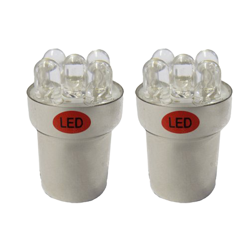 [593537217] BA15s Lights with 5 LEDs Red | Set of 2 Pieces