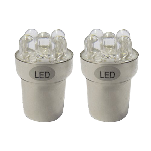 [593537255] BA15s Lights with 5 LEDs White | Set of 2 Pieces
