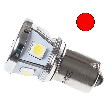 [4635015-R] BA15s Lights with 8 SMD LEDs Red | Set of 2 Pieces
