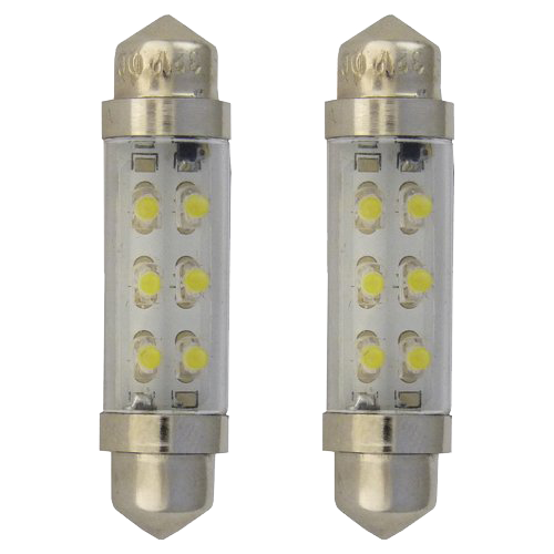 [593537903] SV8.5 Festoon Lamps Long | 6 LEDs White | Set of 2 Pieces