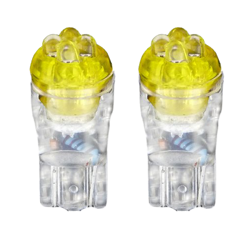 [46350381] T10 Lamps 4-LED Amber | Set of 2 Pieces