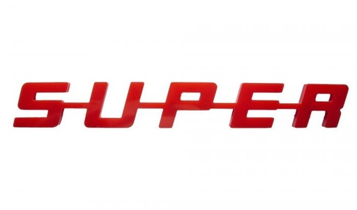 [50SUPER-R] SUPER Logo Plastic | Red