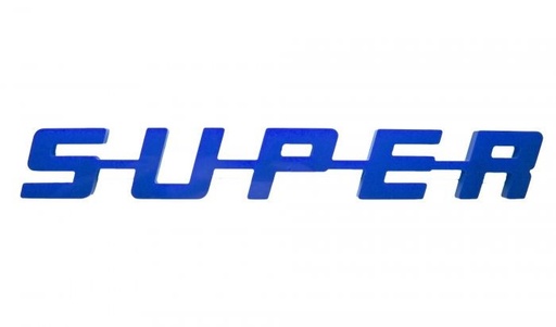 [50SUPER-B] SUPER Logo Plastic | Blue