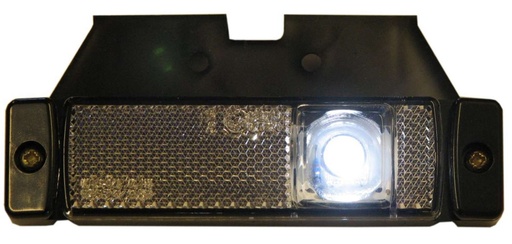 [5800182] LED Side Marker + Mounting Base 12-24V - White