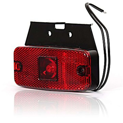 [5800186] LED Side Marker Light 12-24V with Mounting Base - Red