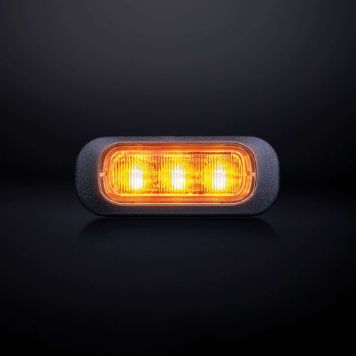 [5850400] Dark Knight Strobe Light Amber 3 LED Cear Lens