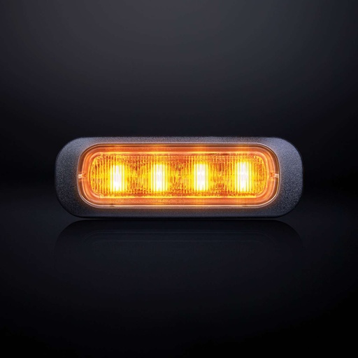 [5850401] Dark Knight Strobe Light Amber 4 LED Clear Lens